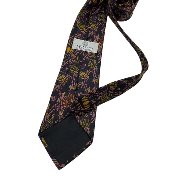 LOUIS FERAUD Multicolor Art Silk LUXURY Tie ITALY - Picture 2 of 4